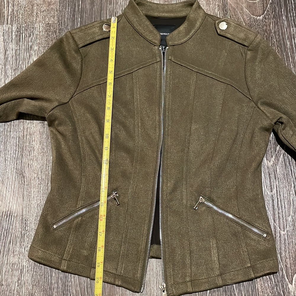 Forever 21 Olive Green Jacket/Blazer Size Small - Picture 9 of 10